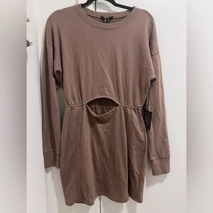 NEW FOREVER 21 French Terry Cutout Mini Dress